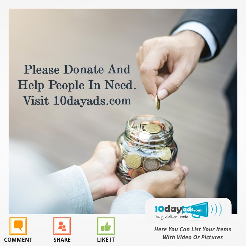 tendayads's tweet photo. Don’t waste an opportunity to help someone. Give away stuff you do not need to charity. Log into https://t.co/0hjjd1uYIt.

#10dayads #Donation #OldClothes #HelpNeedy #ClassifiedAds #OnlineAdvertising #LocalClassifieds #ClassifiedWebsites #BuySellTradeWebsites #Charity https://t.co/iXsyaQhBcN
