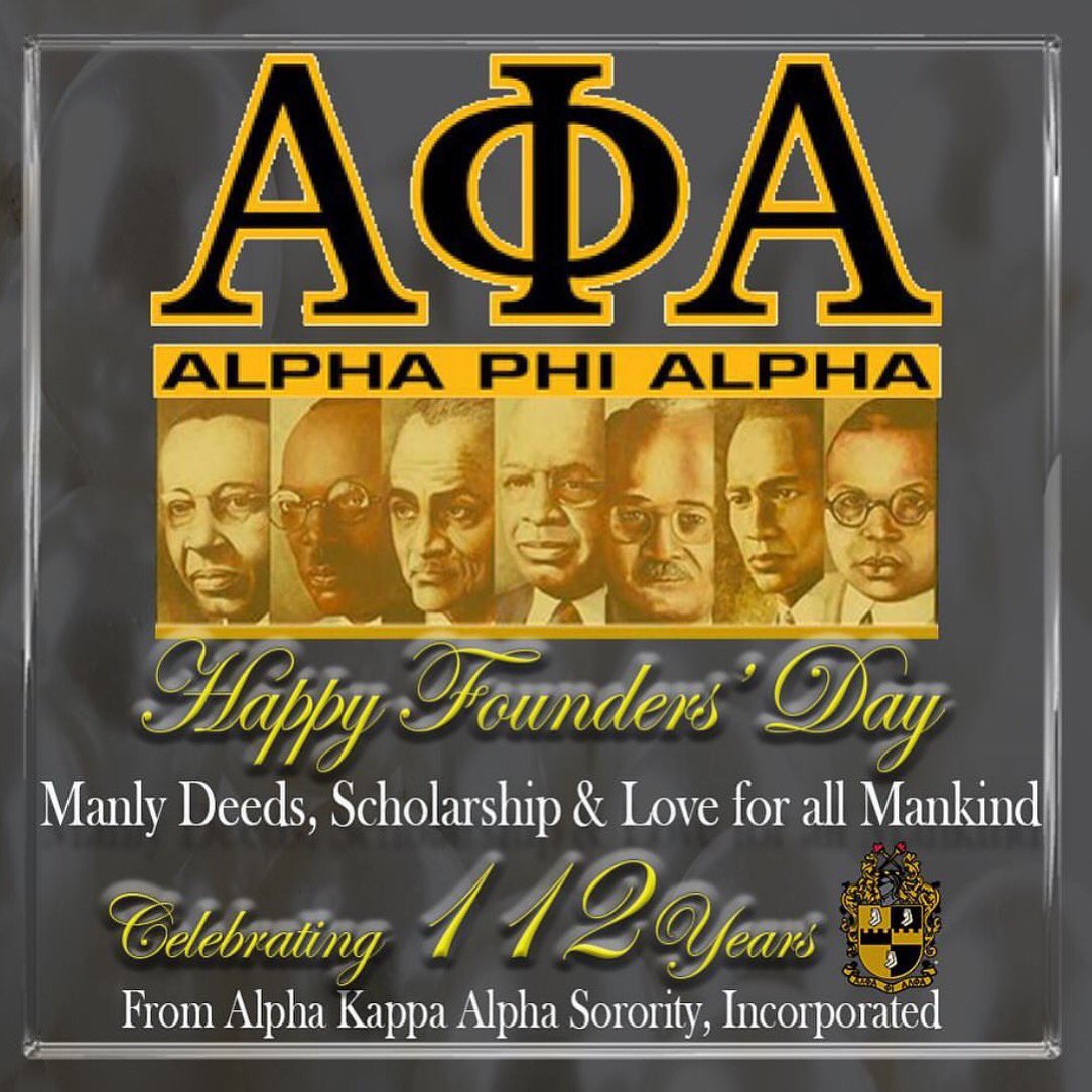 Happy 112th Founders’ Day to the men of Alpha Phi Alpha Fraternity Inc. from the Marvelous Mu Rho Chapter.