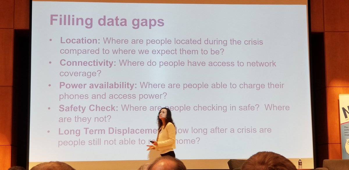 DanielStoelb's tweet photo. Fascinating presentation by @facebook regarding #disaster data and how we can see live #evacuation movement and other relevant data. #NGPS2018 https://t.co/ArRCB5Slic