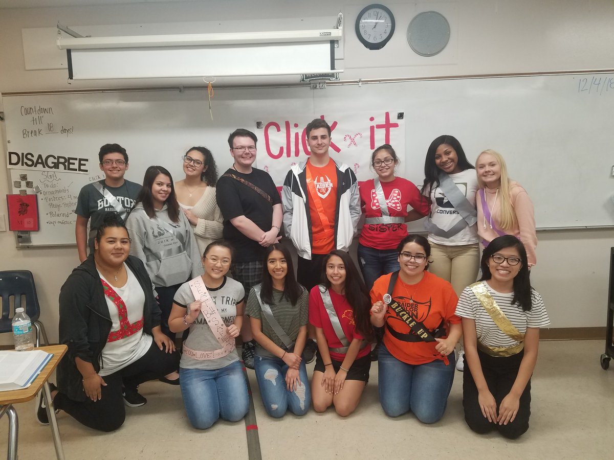 Day 2: Raiders Pledge to Buckle Up and day 2 of SGA wearing "seatbelts" throughout out the school day. #battleofthebelts