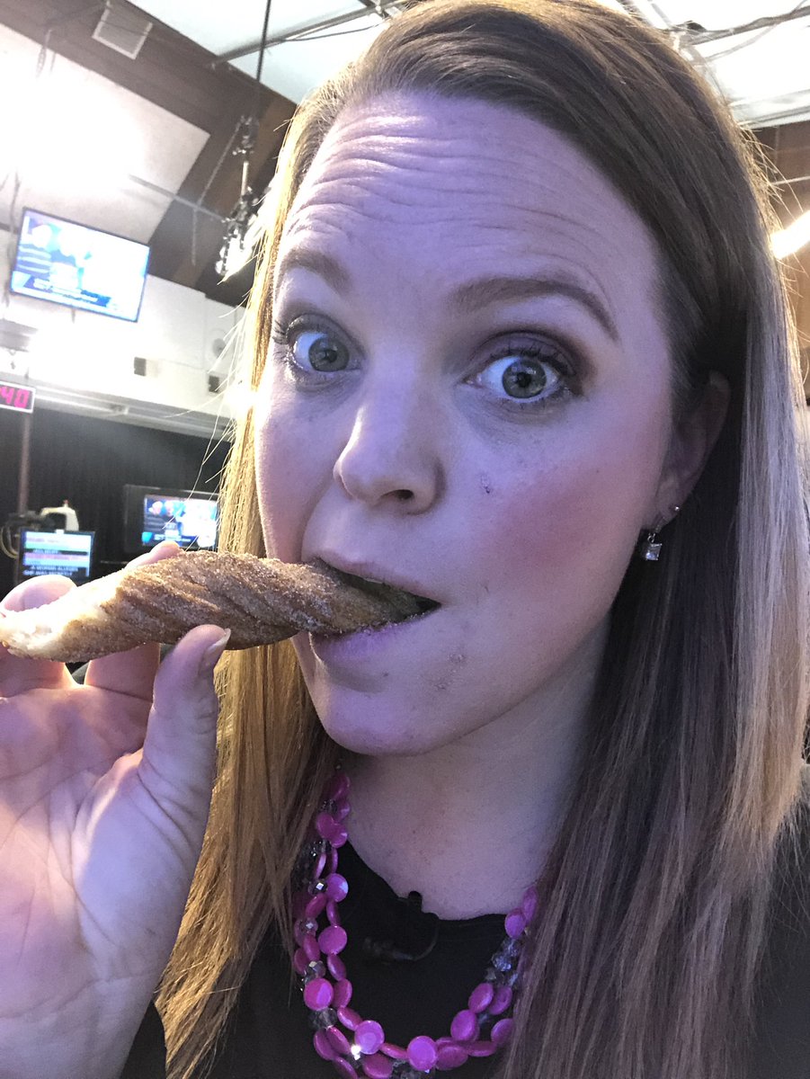 LizWhalleyWX's tweet photo. When you get a #churro from @Costco dropped off at work! Thanks @WthrLdy #nomzz https://t.co/ov96aKEMGW