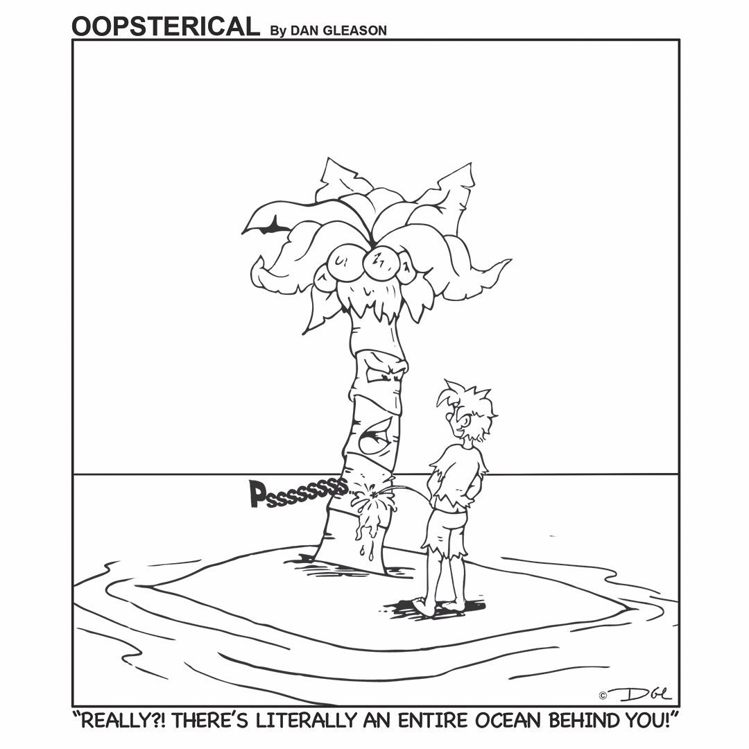 danim8shn's tweet photo. Nature calls...#lol #SaltLife #palmtrees #islands #ocean #pottyhumor #cartoon #illustrations #art #sketch #comic #webcomic #dadjokes #funny https://t.co/GhBeGfIyPb