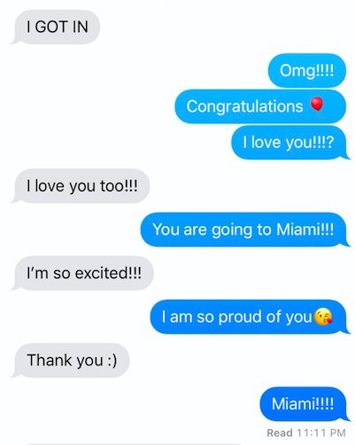 #Miamiohaccepted #miamioh2023 We counted down the weeks, days, hours, and minutes to 11/30 at 11:00 p.m. (12/1 Ohio time). We are so very proud of you! Congratulations K! Go Redhawks!