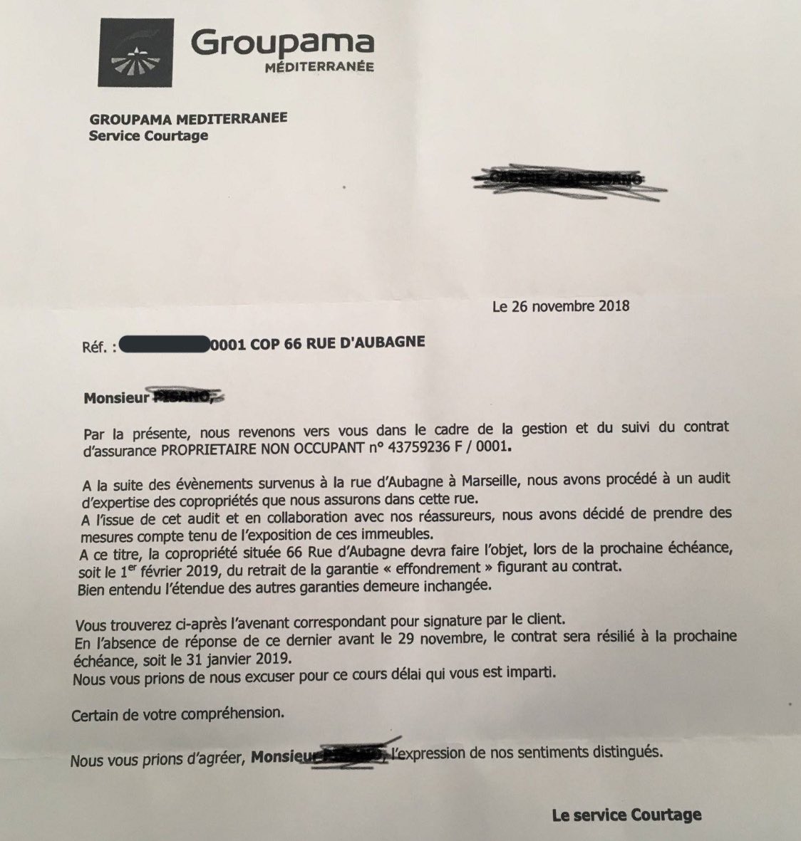 BenoitPayan's tweet image. 😡 À Marseille, @Groupama décide de retirer la garantie effondrement à ses assurés rue d’Aubagne.
Ces gens là n’ont vraiment honte de rien. Marseillais, par solidarité, changez d’assureur.