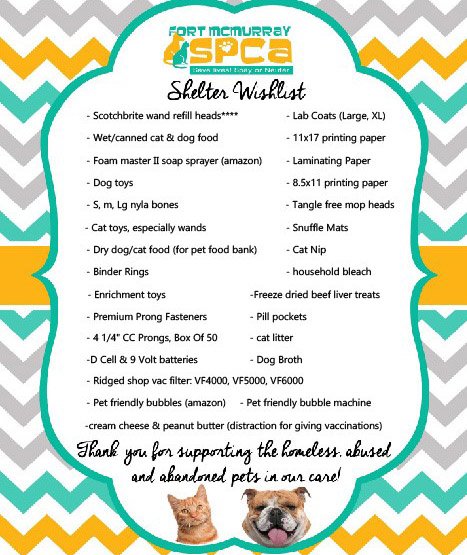 FMSPCA's tweet photo. Can you help us with an item from our #shelter #wishlist #ymm? Please drop off to the FMSPCA Tuesday to Sunday 12:30-7:30pm #thankyou #shelterwishlist #itemsneeded https://t.co/tf8xg6ce2h