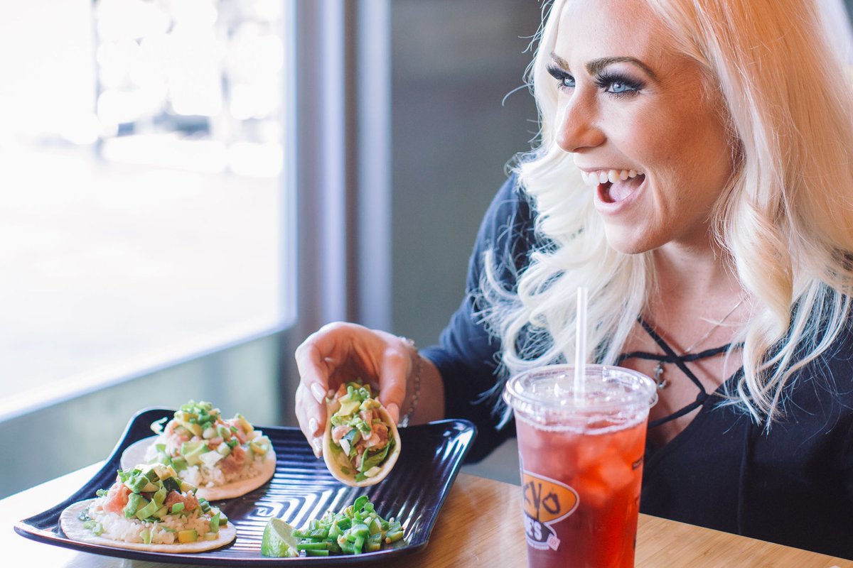 Did someone say Tacos? Poke Tacos at Tokyo Joe’s. Treat yourself! #Ahi #Salmon #Tacos