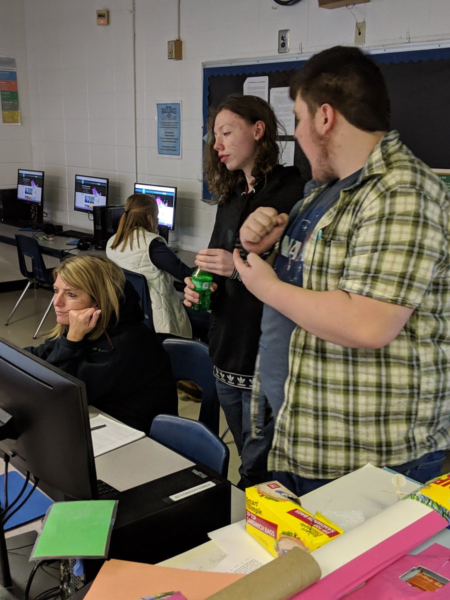 ncross_cte_nc's tweet photo. #hourofcode @bdognation1 with @DriggersRenee and the #ComputerScienceClub @CTE_Randolph https://t.co/fJVuco2iV4