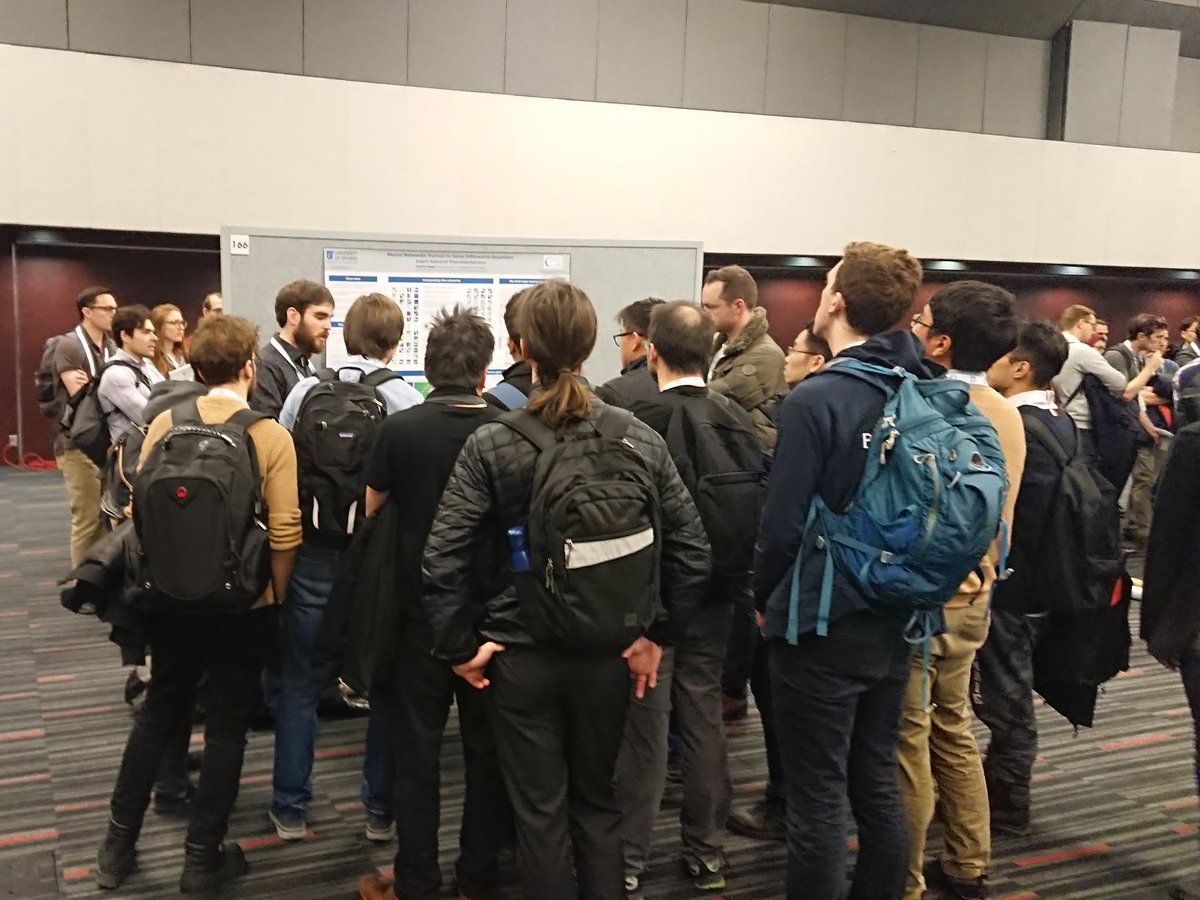 cNabLab's tweet image. #NeurIPS2018 Martin Magill from @cNabLab at @UOIT presenting his poster - a collaboration with @faisalzqureshi. It was like this for ~four hours straight! Great work Martin.