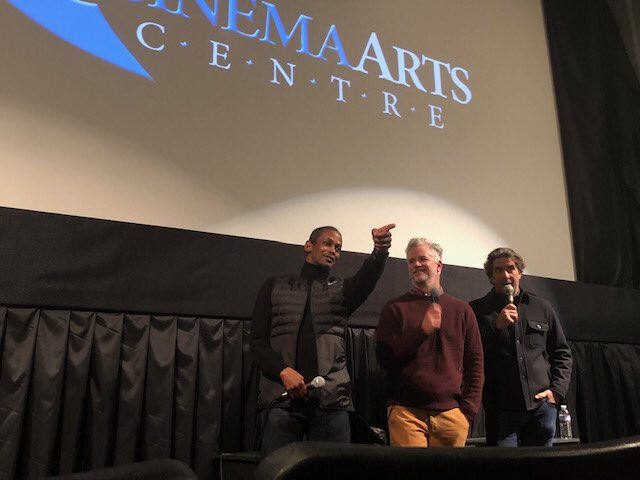 killerbeesmovie's tweet photo. Huge thank you to everyone who came out to the #KillerBeesMovie screening and Q+A last night at the @CinemaArts Centre! We had a blast! 🏀🐝 https://t.co/ERk3CYAN4K