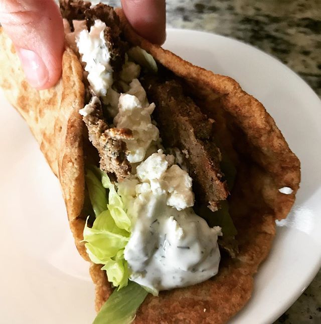 BeachTownNC's tweet photo. Keto Gyro. So yum! Sharing recipes from the web as well as some of my own over at the website. Link in bio. #gyro #keto #lowcarb #lchf #makeityourself #ketoonthecheap #affordableketo #greekfood #wrap #ruledme #ucanketo https://t.co/govtU9t9on https://t.co/1i1rs2nptR