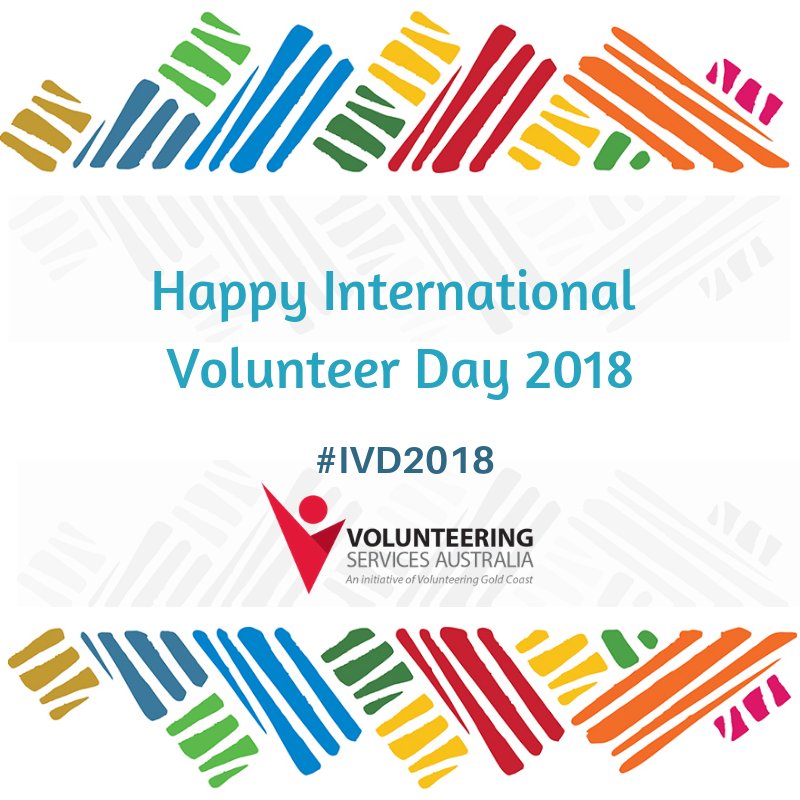 VolunteeringGC's tweet photo. Happy International Volunteer Day 🎉 From all of us at VSA, we would like to thank all the selfless volunteers who donate their time to help others and give back to the community! #IVD2018 https://t.co/97YdnuF7se