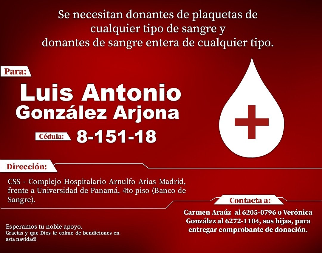 Esperamos tu noble apoyo. Gracias y que Dios te colme de bendiciones.