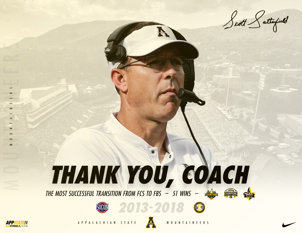 AppState_FB's tweet photo. Thank you for all of the great memories @CoachSattUofL! https://t.co/zsXrMEeepP