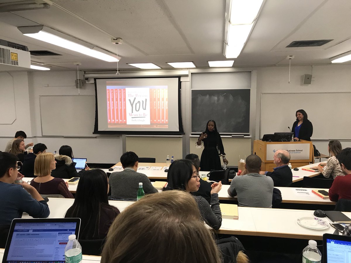 bernsteincenter's tweet photo. Leadership Lab author talk with @DollyChugh on her new book, The Person You Mean To Be, at @Columbia_Biz. #LeadershipAtCBS https://t.co/6WAkPI247Z