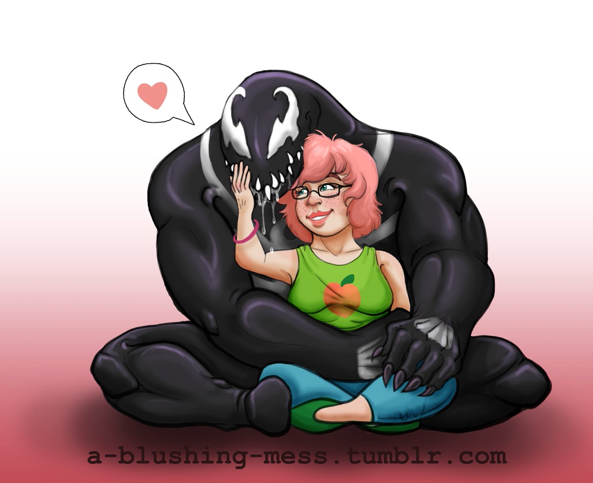 a_blushing_mess's tweet photo. Gift for discorcl on tumblr <3
#venom #selfinsert #cuddles #snuggle #cuddle #cute #SFW #humanxmonster #romance #love #teratophilia #ABMart #ablushingmess https://t.co/xPCHZa2x3v
