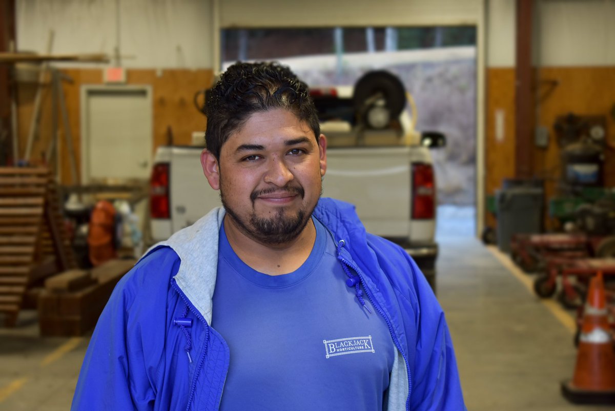 BlackjackHort's tweet photo. That smirk belongs to one diligent, hardworking guy. Congratulations on being November's Jack of the Trade, Julio! Now go claim your front row parking spot. https://t.co/fruSvhKowx