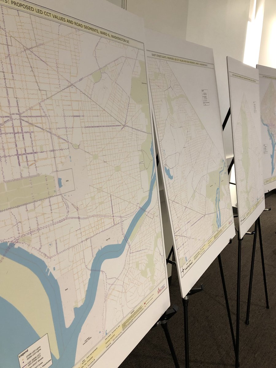 TheDCOP3's tweet photo. At our public meetings, we’re sharing maps of Wattages and color temperatures based on road classifications. https://t.co/xugakUGjgS