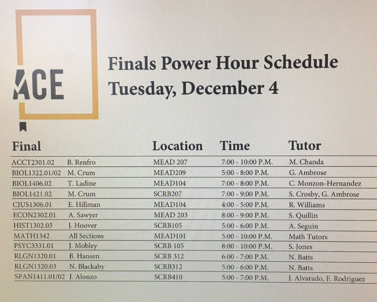 ETBU_AcaSuccess's tweet photo. Making plans for tonight? We have you covered for studying!
Let the ACE tutors help you! https://t.co/hjEeWYAW3n