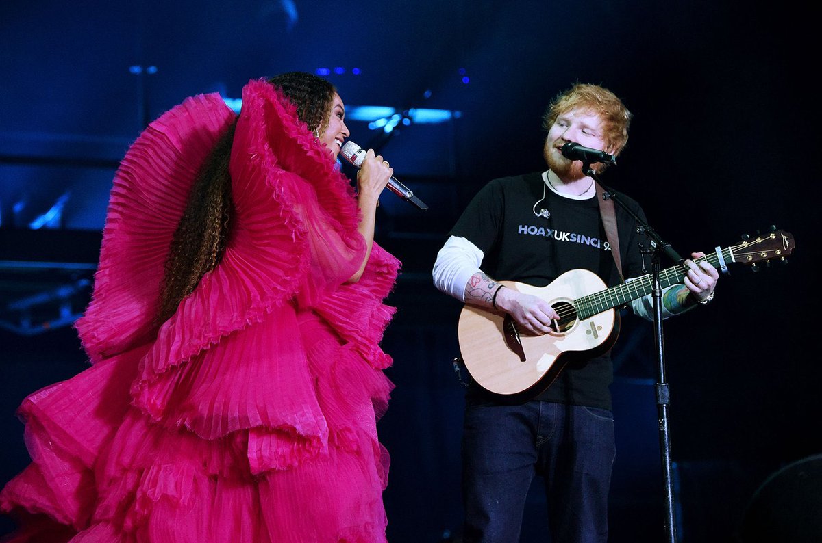This is a good example of a difference in leadership. 👑 🐝 has a leadership team (including herself) that sets the stage for her to kill it in every way possible!

Ed has a leadership team that tells him being a good singer &amp; talented w/ instruments is enough. 

🐝 = 🐐 
🎸 = 👏