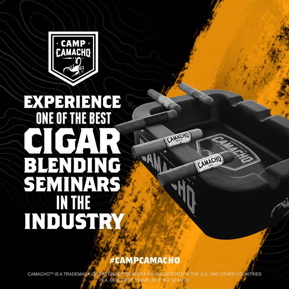 Join us to build your own custom bold smoke!  #CampCamacho

BOOK NOW:  bit.ly/2M83LUT