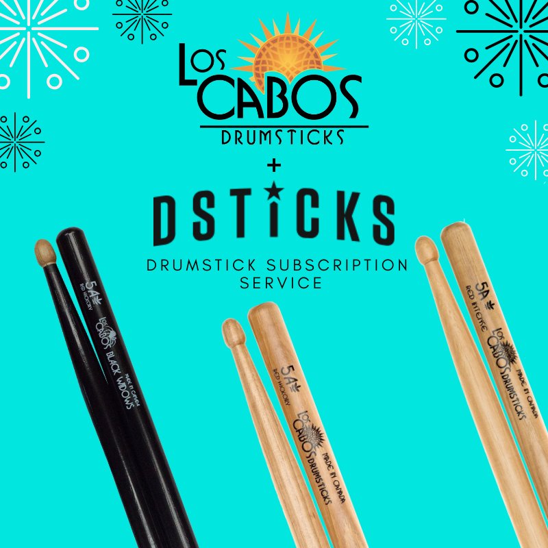 loscabossticks's tweet photo. Select Los Cabos Drumsticks models are now available through our friends at @dsticksofficial- a monthly subscription program for drummers! No fuss, no hassle, just great drumsticks! Learn more at https://t.co/fkSRullCBE (US only)
#LosCabosDrumsticks #Dsticks #DrumGear #Drumsticks https://t.co/NTV6Qu61Dt