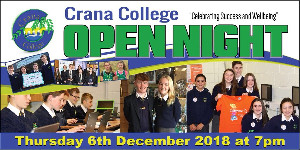 CranaCollege_TY's tweet photo. Looking forward to welcoming all 6th class pupils &amp; their parents to our open night this Thursday   @cranacollege #WeAreDonegalETB https://t.co/jCPpe9G0Qa