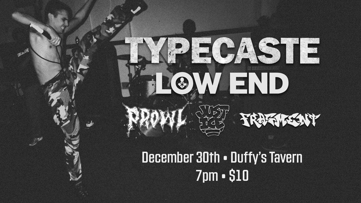 ryanhaysum's tweet image. Very stoked for this! December 30th, Toronto. 
@typecastehc 
@LowEndMKE 
@Prowlmtl 
@JustIceBand
@FragmentHC