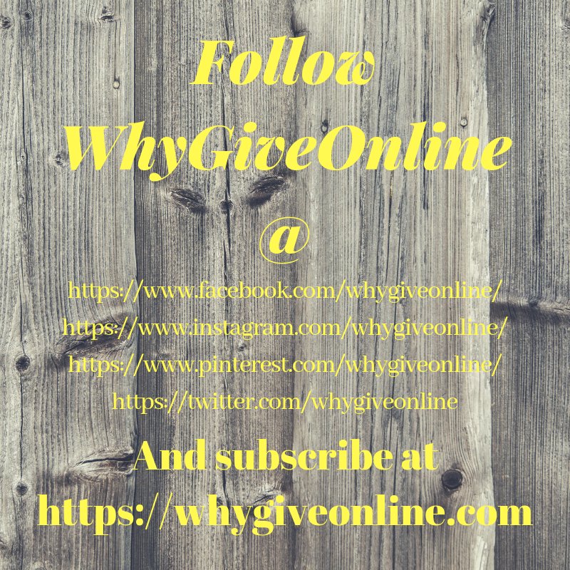 whygiveonline's tweet photo. I am so thankful for all of my amazing followers! Your stories and life inspire me every day! To see more of Why Give Online, follow me on Social Media, and subscribe to my blog! And Thank You!
#SocialMedia #Blogger #BlogLIfe #Blogging #Blog #MyStory #MyLife #BlogwithHeart https://t.co/wnVoOHWptS