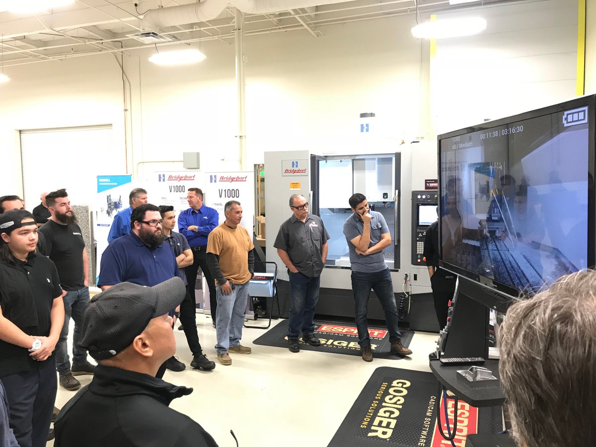 EspritEdge's tweet photo. We had another great turnout for our @OkumaAmerica Lunch and Learn Series last week at @GOSIGER SoCal. Thank you to our partners @VERICUT_CGTech and @Kennametal who helped make this a great #success. #partners #manufacturing #cnc #collaborate #okuma #gosiger #kennametal #vericut https://t.co/8lnn3CIpVv