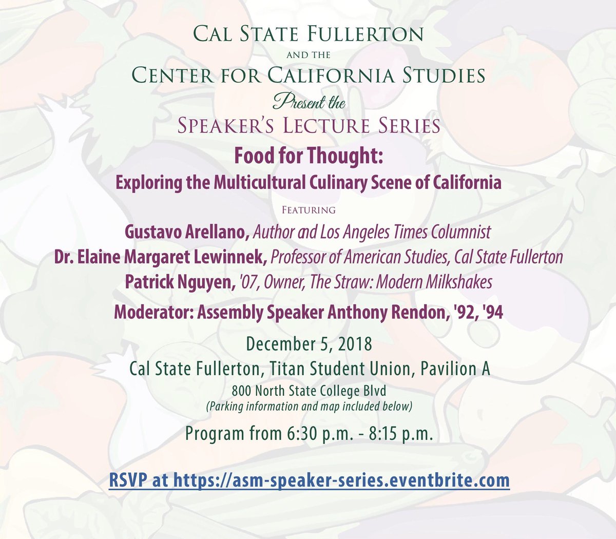 RendonAnthony's tweet photo. I’ll be moderating a panel tomorrow at @csuf about the food scene in California and what it says about us as a state. 

Join us! https://t.co/UhADjY5tzv