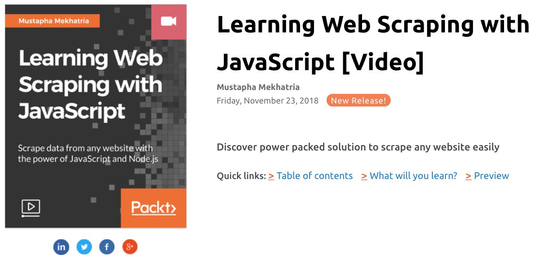 MusMekh's tweet photo. Learning Web Scraping with JavaScript 👍
#javascript #NodeJS #cheerio #CasperJS #WebScraping @PacktPub
https://t.co/yPsHQUK4vj https://t.co/UYg0Q7vgOs