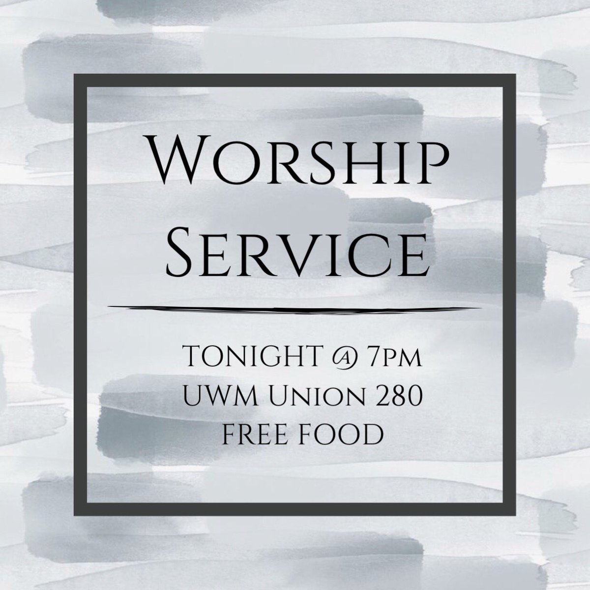 CMI_Milwaukee's tweet photo. Join us tonight for worship as we’ll sing, praise, pray and experience the presence and power of God! Pasta dinner following service!
#uwm #uwmilwaukee #cmi https://t.co/NPhznMZzQE