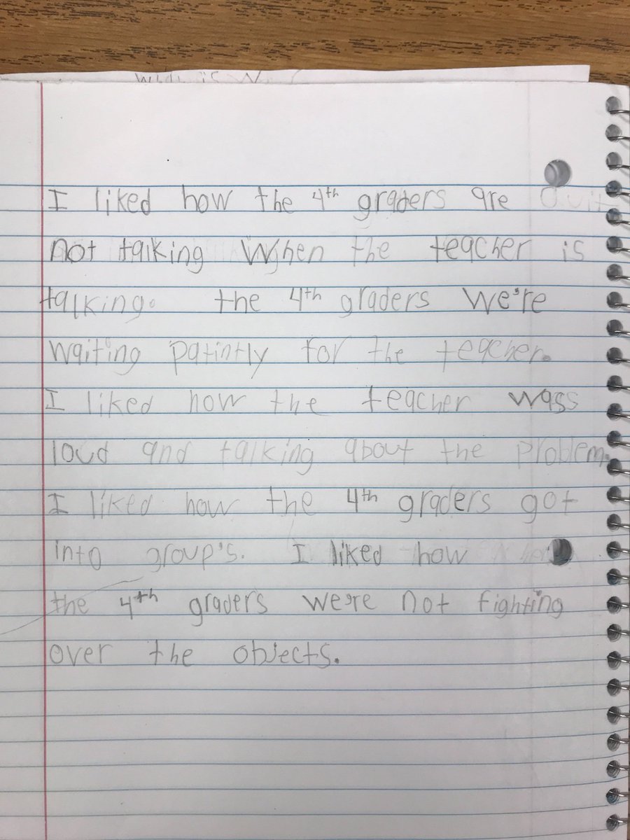 Stephan58299940's tweet photo. My second graders reflection on a learning walk. Thanks to the amazing fourth grade class who showed an example. We all learn from each other 💕@HCPSForestHills https://t.co/PUNpJlaPOl