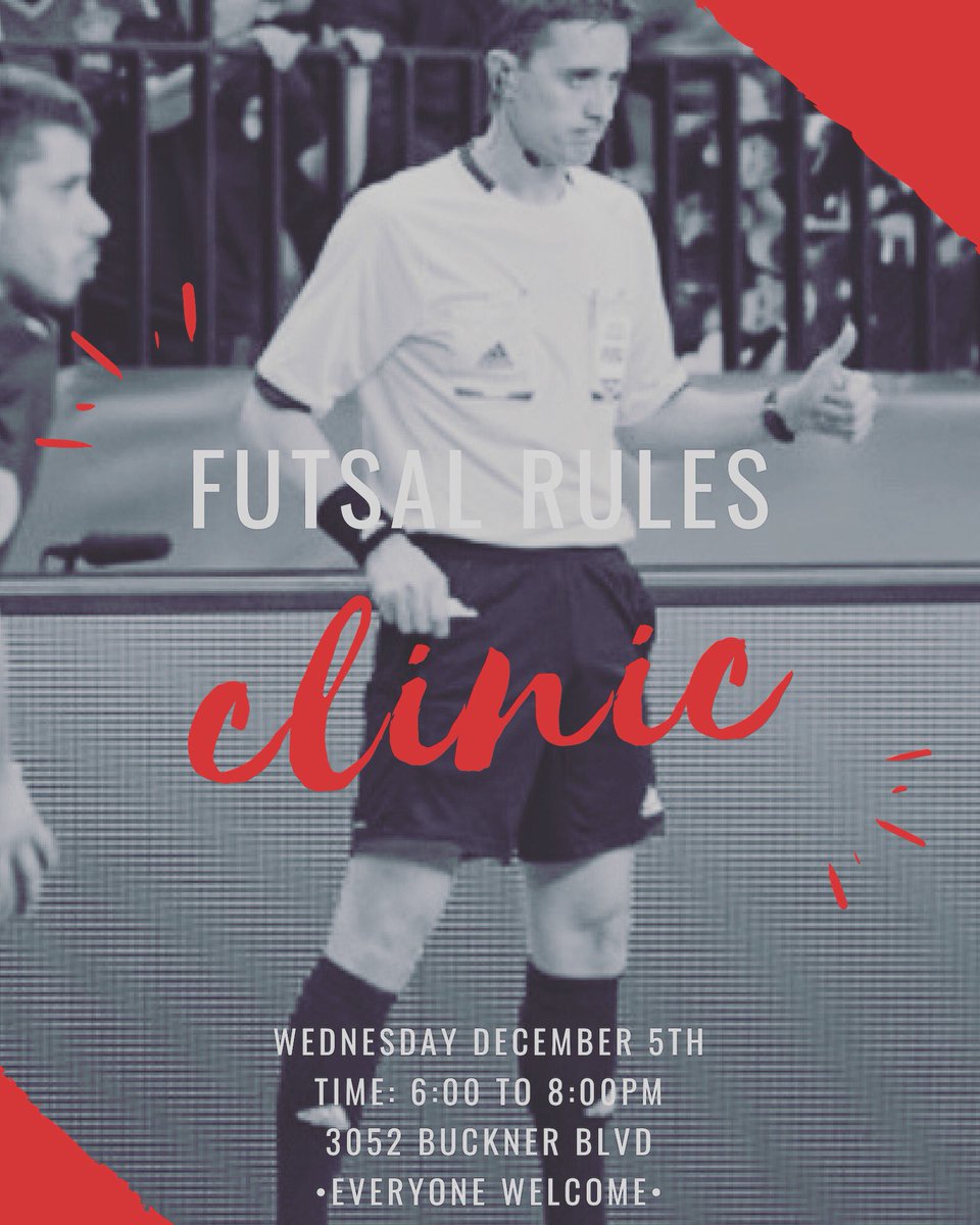 FutsalVb's tweet photo. Come by tomorrow, Wed 12/5 from 600 to 800pm, to learn the rules from Derrick Miller (licensed Futsal Referee). EVERYONE is welcome and if you are participating in our Futsal 5s league, this education opportunity is for you ! #vbfutsal #futsalskills #thefutsalfutureisnow https://t.co/k851xxyGBr