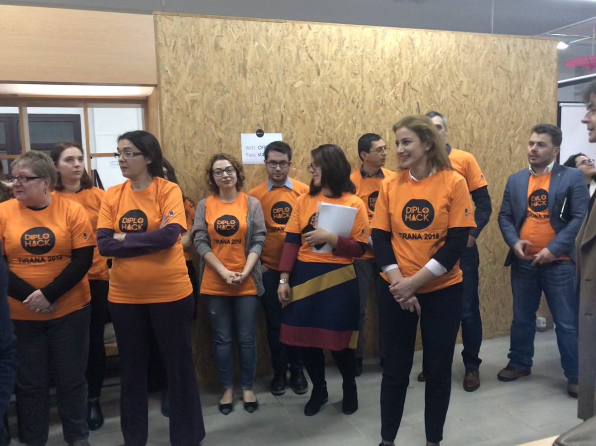 teutavodo's tweet photo. I wish much success to the participants of #DiploHack Tirana 2018! 👏
@DrejtesiaGovAL welcomes the initiative of the #AlbanianInstituteofScience, #OTTOnomy the #NetherlandsEmbassy in 🇦🇱 to train young people on "How to enhance public and civic accountability in Albania 🇦🇱 https://t.co/5io4T2Hk3g
