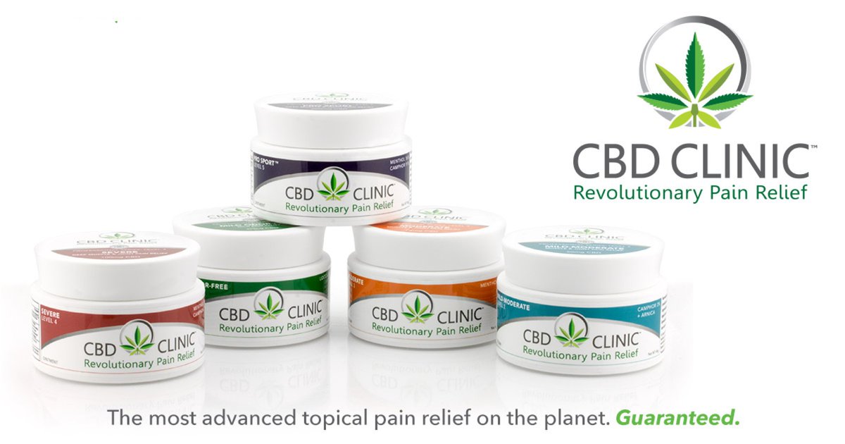 massageescapes's tweet photo. CBD CLINIC is the 1st and only family of FDA-registerd topical non-prescription medication formulated with cannabidiol (CBD). With five levels of pain relief to choose from, mild to pro-sport, CBD provides relief from muscle &amp; joint pain, backaches, arthritis, sprains and more! https://t.co/3QVj4oAN5Q