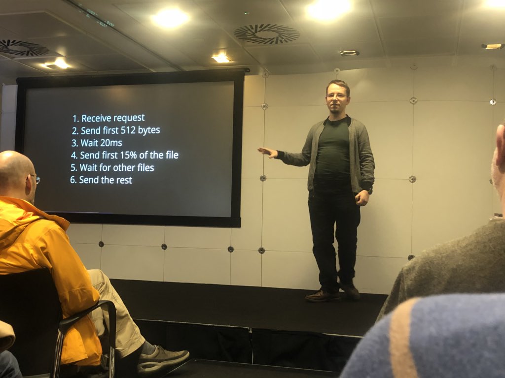 For almost every JPEG, the first 15% of the file is roughly where the first progressive layer is stored. Just send this much to get something visual on screen! <a href="/kornelski/">@kornel@mastodon.social</a> <a href="/LDNWebPerf/">London Web Performance</a> #perfmatters