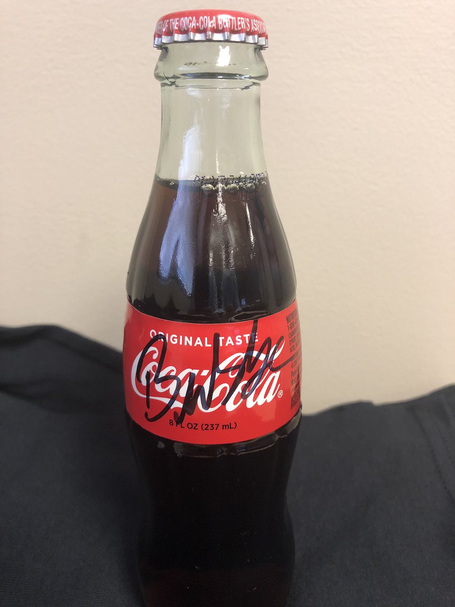 Here it is. To get your hands on this <a href="/CocaColaRacing/">Coca-Cola Racing</a> #ShareaCoke bottle signed by <a href="/BubbaWallace/">Bubba Wallace</a> just RT. We will pick a random winner tonight at 11pm ET.