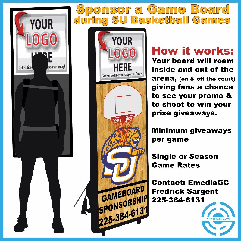 SU Basketball Game Day Billboard Sponsors WANTED conta.cc/2EawTGD