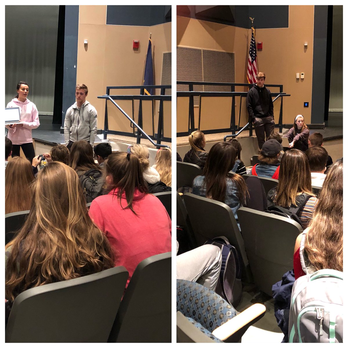 ⁦<a href="/whssalt/">whssalt</a>⁩ captains kicking off the meeting in their breakout teams.  Want to join the Student Athlete Leadership Team?  See any captain or advisor!  #ThirtyTwoSportsOneTeam #jagpride