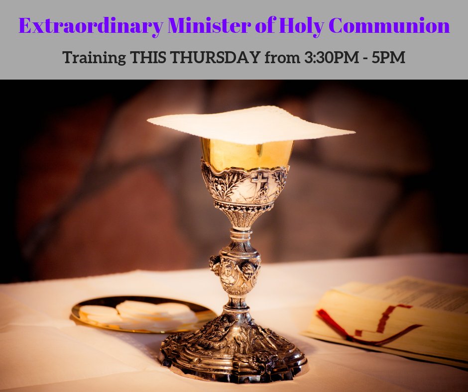 MbvmYM's tweet photo. We are having a training for High School youth who have been confirmed and would like to be Eucharistic Ministers! This is truly an extraordinary service and expression of faith. Join us THIS THURSDAY @ 3:30PM. Snacks provided! https://t.co/RN7CI2qsVD