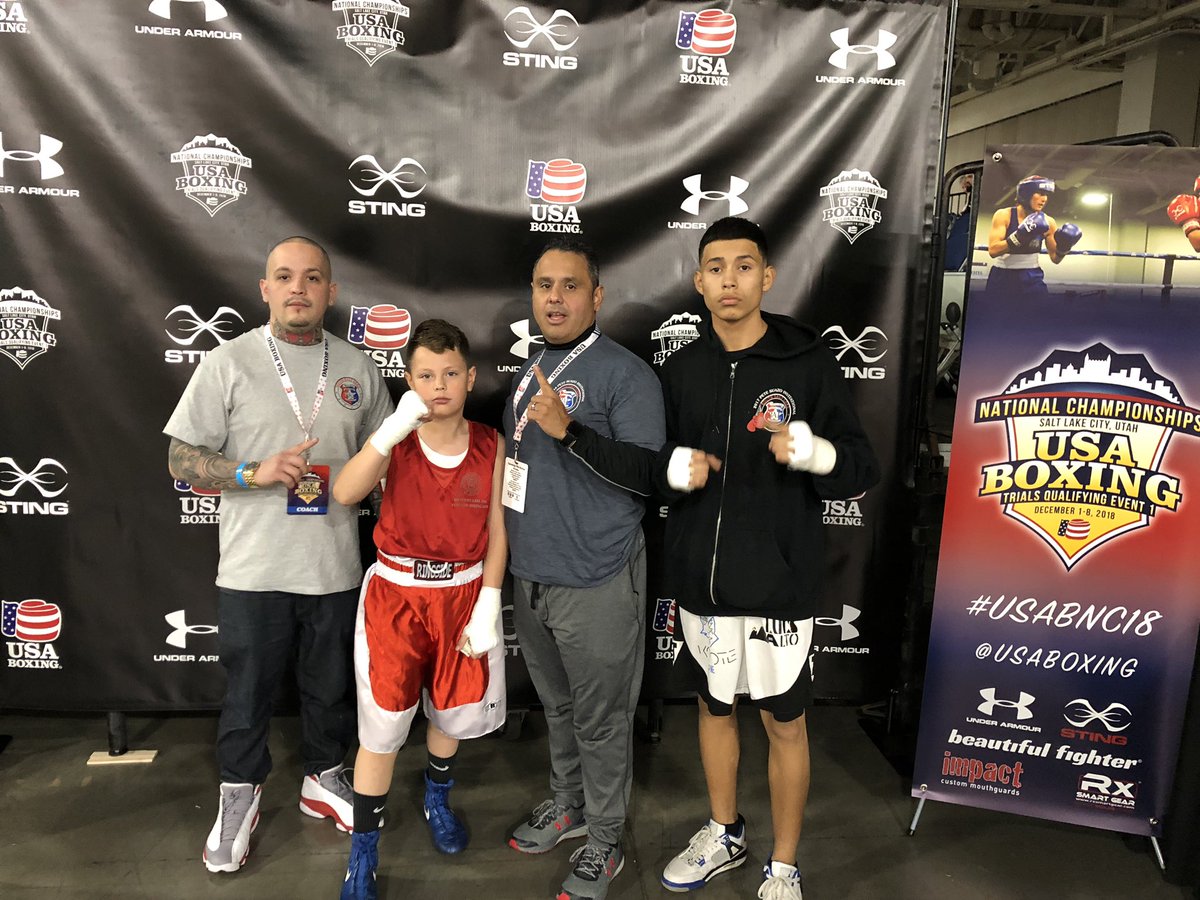 SoSLPAL's tweet photo. Our boxers getting ready to fight at @USABoxing national championships. Good luck guys!  Thanks to our coaches and supporters. @RegalBarberCo @HertelStateFarm @southsaltlake https://t.co/csbiC88CEe