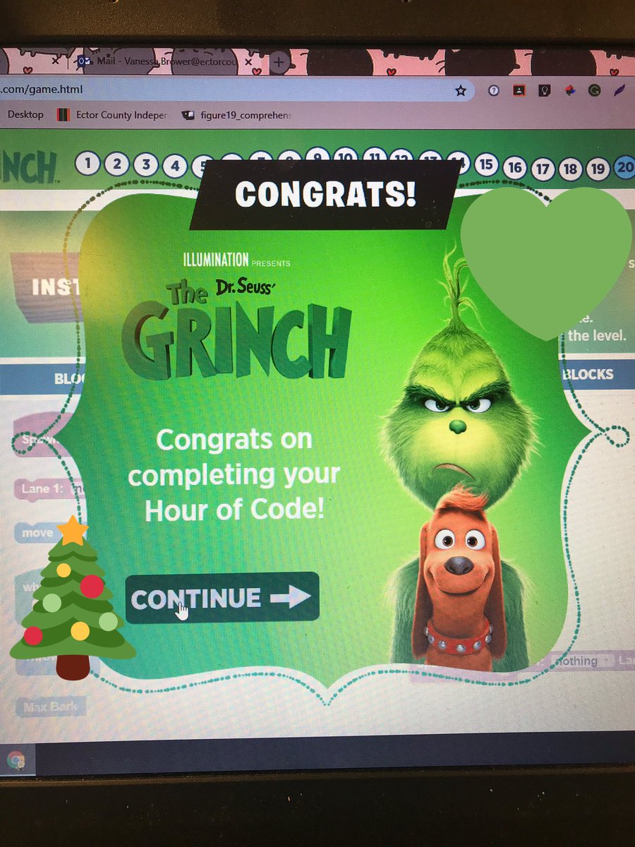 puffyhearttchr's tweet photo. This has been so fun, and the music is so peaceful!💚@hourofcode @TechECISD @kelliew41 @arholguin13 @Aggie_Tech @EctorCountyISD #ECHourofCode https://t.co/ghtjXZRuB0