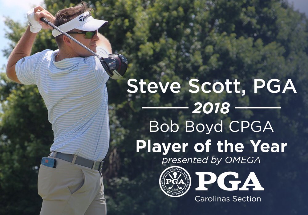 Carolinas PGA (@CarolinasPGA) on Twitter photo 2018-12-04 20:10:39 Congratulations @sscottpga 🎉 #playeroftheyear #carolinaspga #cpga #omega Congratulations @sscottpga 🎉 #playeroftheyear #carolinaspga #cpga #omega