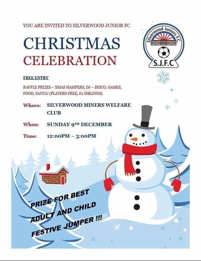 FcSilverwood's tweet photo. 🎄🎄🎄 don’t forget it our Christmas party on Sunday 🎄🎄🎄 https://t.co/HdTAXooxly
