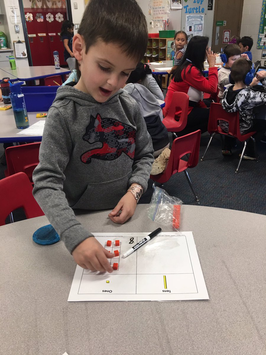 Kindergarten mathematicians started their investigation of base ten blocks today!