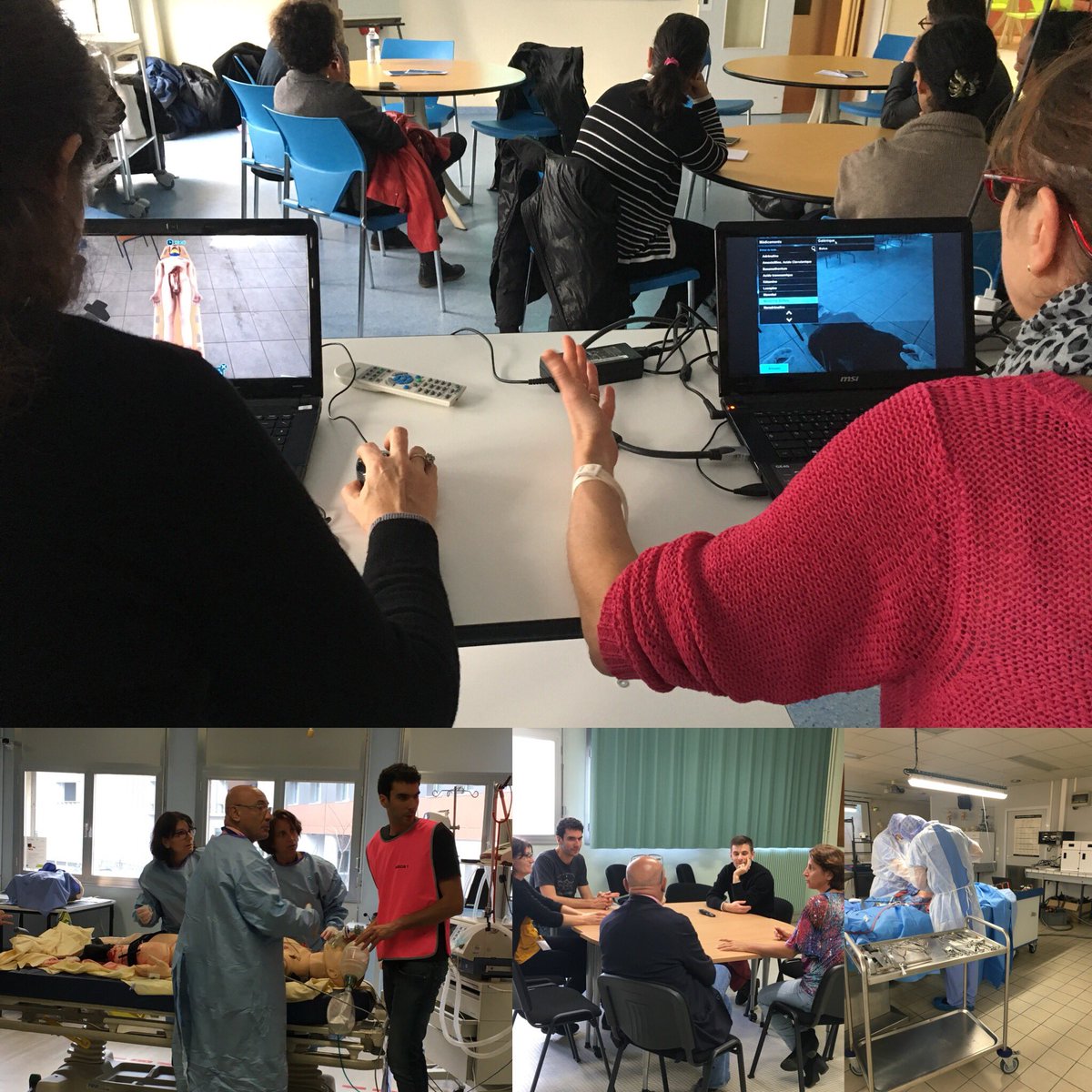 GuBouhours's tweet photo. After congrès #SFCP #angers 2018 au @_AllSims @chu_angers et @UnivAngers avec immersion en #simulation #Damagecontrol dechoc HF, numérique avec #TraumaSims et sur cadavre reperfusé @ManuLaSams @mathieuconte @GuiPodevin @CecileJaglin @SigLasocki https://t.co/JJebVi2E7w