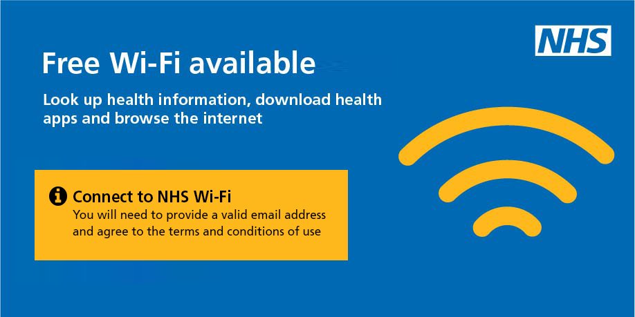 We've now adopted the standard #nhswifi, available to everyone who visits our hospital