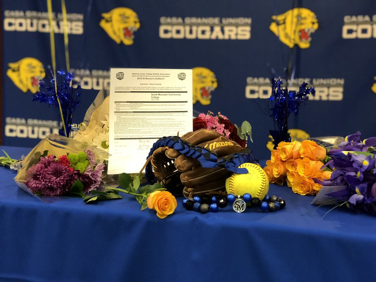 It’s Official! I’m beyond excited to announce my commitment to play softball and further my education at South Mountain Community College! Thank you all for being with me on this journey! 💙