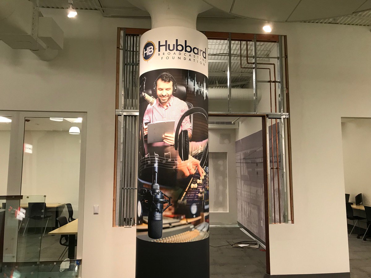 JA_North_'s tweet photo. The first of our career industry pillar wraps were installed today. Thanks @3M, Hubbard Broadcasting, @MAMortensonCo, and @Securian for giving kids a visual way to learn about careers! #JAUM #WorkReadyMN https://t.co/fn0ncIqliT